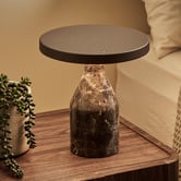 Maddison Lane Naomi Cocoa Iron &amp; Marble LED Touch Table Lamp