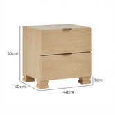 Maddison Lane Marco 2 Drawer Bedside Table