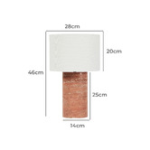 Maddison Lane Bonnie Terracotta Linen &amp; Marble Table Lamp