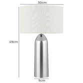 Maddison Lane Tristan Chrome Iron &amp; Linen Table Lamp