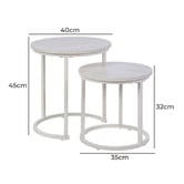 Maddison Lane 2 Piece Berryl Nesting Side Table Set