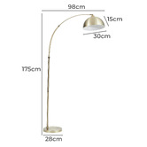 Maddison Lane Makena Arched Iron Floor Lamp