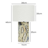 Maddison Lane Bonnie Jade Linen &amp; Marble Table Lamp