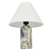 Maddison Lane Ziva Jade Linen &amp; Marble Table Lamp