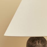 Maddison Lane Ziva Cocoa Linen &amp; Marble Table Lamp