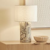 Maddison Lane Bonnie Jade Linen &amp; Marble Table Lamp
