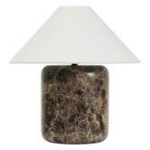 Maddison Lane Callie Cocoa Linen &amp; Marble Table Lamp
