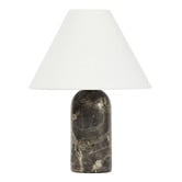 Maddison Lane Ziva Cocoa Linen &amp; Marble Table Lamp
