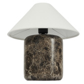 Maddison Lane Callie Cocoa Linen &amp; Marble Table Lamp