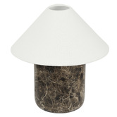 Maddison Lane Callie Cocoa Linen &amp; Marble Table Lamp