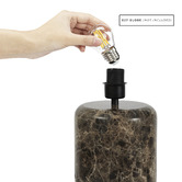 Maddison Lane Callie Cocoa Linen &amp; Marble Table Lamp