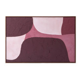 Maddison Lane Burgundy Bubble Framed Canvas Wall Art
