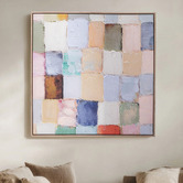Maddison Lane Pastel Blocks Framed Canvas Wall Art