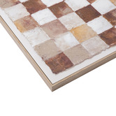 Maddison Lane Neutral Checks Framed Canvas Wall Art