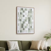 Maddison Lane Sage Bricks Framed Canvas Wall Art