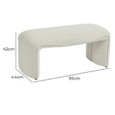 Maddison Lane Sylus Boucle Ottoman Bench
