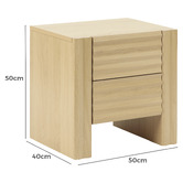 Maddison Lane Linden 2 Drawer Bedside Table