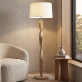 Maddison Lane Hailey Rubberwood Floor Lamp