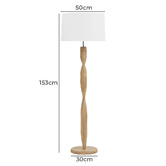 Maddison Lane Hailey Rubberwood Floor Lamp