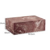 Maddison Lane Issa Rectangular Marble-Look Coffee Table