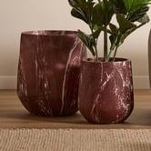 Maddison Lane Zaria Marble-Look Planter
