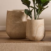 Maddison Lane Zoa Travertine-Look Planter