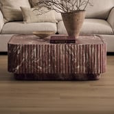 Maddison Lane Seraphina Rectangular Marble-Look Coffee Table