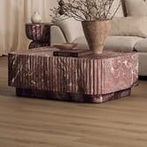 Maddison Lane Seraphina Rectangular Marble-Look Coffee Table