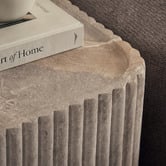 Maddison Lane Sylvia Travertine-Look Side Table