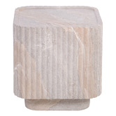 Maddison Lane Sylvia Travertine-Look Side Table