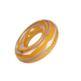 Good Vibes Striped Orange Inflatable Swim Ring