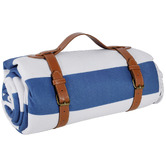 Good Vibes Hamptons Stripe Fleece Picnic Blanket