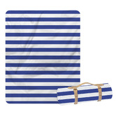 Good Vibes Hamptons Stripe Fleece Picnic Blanket
