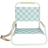 Good Vibes Sage Check Foldable Beach Chair