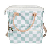Good Vibes Sage Check Insulated Picnic Cooler Bag