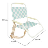 Good Vibes Sage Check Foldable Beach Chair