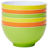 Meloware 6 Piece Citrus Classic 15cm Melamine Bowl Set