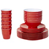 Meloware 48 Piece Classic Melamine Dinner Set