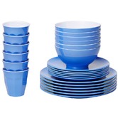 Meloware 48 Piece Classic Melamine Dinner Set