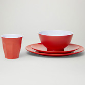Meloware 24 Piece Vintage Classic Pro Melamine Dinner Set