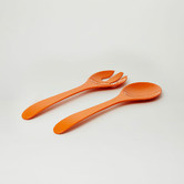 Meloware Orange Deluxe Melamine Salad Bowl &amp; Server Set