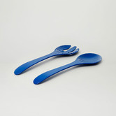 Meloware 3 Piece Royal Blue Deluxe Melamine Salad Bowl &amp; Server Set