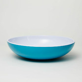 Meloware 3 Piece Cyan Deluxe Melamine Salad Bowl &amp; Server Set