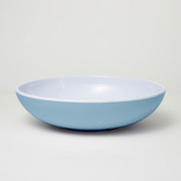 Meloware 3 Piece Blue Deluxe Melamine Salad Bowl &amp; Server Set