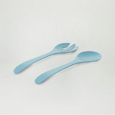 Meloware 3 Piece Blue Deluxe Melamine Salad Bowl &amp; Server Set