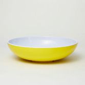Meloware 3 Piece Yellow Deluxe Melamine Salad Bowl &amp; Server Set