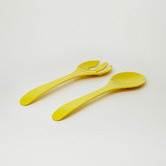 Meloware 3 Piece Yellow Deluxe Melamine Salad Bowl &amp; Server Set