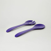 Meloware 3 Piece Violet Deluxe Melamine Salad Bowl &amp; Server Set
