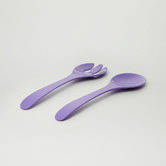Meloware 3 Piece Lavender Deluxe Melamine Salad Bowl &amp; Server Set