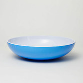 Meloware 3 Piece Cornflower Blue Deluxe Melamine Salad Bowl &amp; Server Set